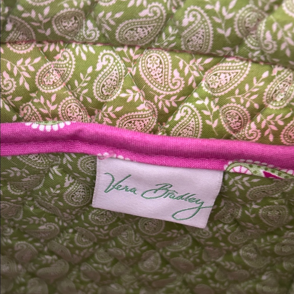 Vera Bradley Pink Quilted Paisley Tote Shoulder Bag - Picture 5 of 8